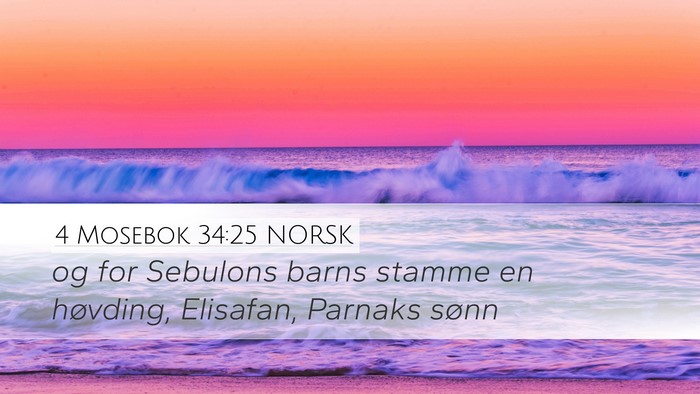 4 Mosebok 34:25 NORSK Desktop Wallpaper - og for Sebulons barns stamme en høvding, - Desktop Bible Verse Wallpaper