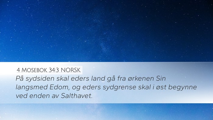 4 Mosebok 34:3 NORSK Bible Verse Image