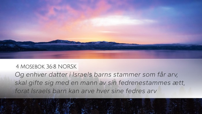 4 Mosebok 36:8 NORSK Bible Verse Image