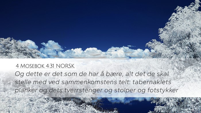 4 Mosebok 4:31 NORSK Bible Verse Image