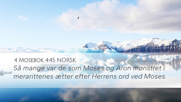 4 Mosebok 4:45 NORSK Bible Verse Image