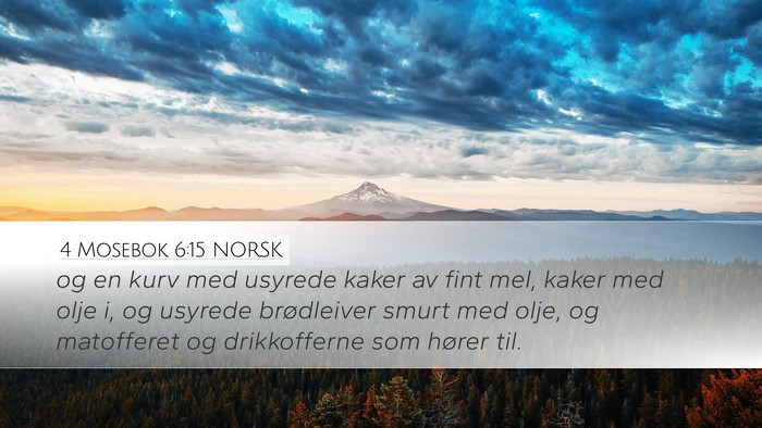 4 Mosebok 6:15 NORSK Bible Verse Image