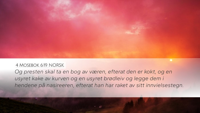4 Mosebok 6:19 NORSK Desktop Wallpaper - Og presten skal ta en bog av væren, efterat den - Desktop Bible Verse Wallpaper