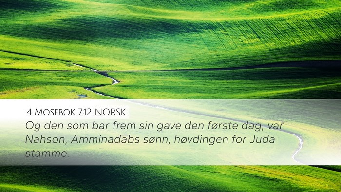 4 Mosebok 7:12 NORSK Bible Verse Image