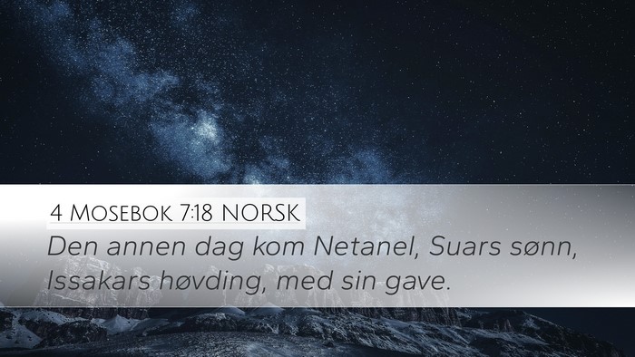 4 Mosebok 7:18 NORSK Bible Verse Image