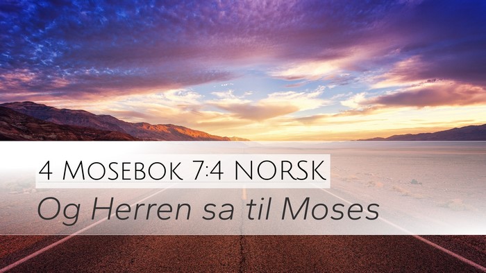 4 Mosebok 7:4 NORSK Bible Verse Image
