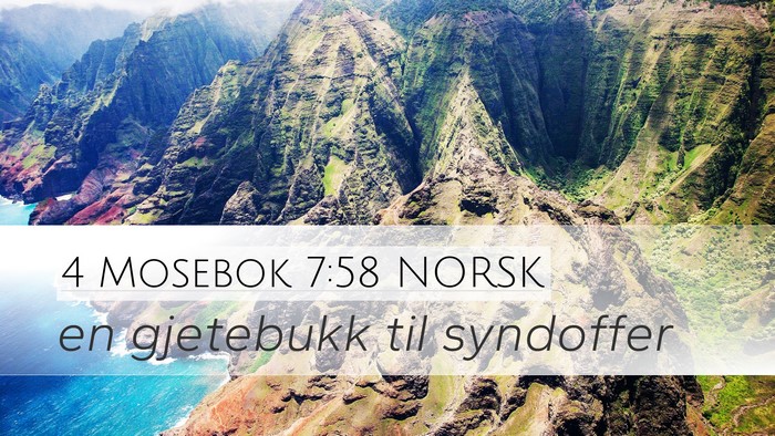 4 Mosebok 7:58 NORSK Desktop Wallpaper - en gjetebukk til - Desktop Bible Verse Wallpaper