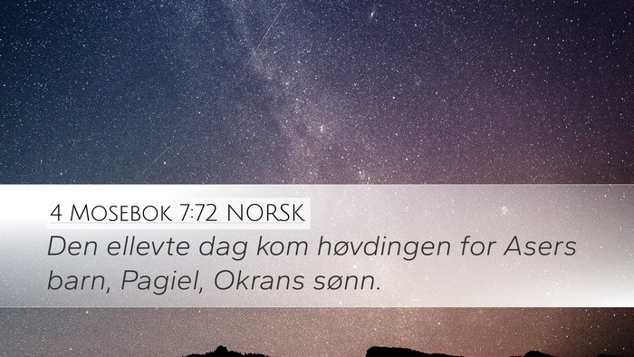 4 Mosebok 7:72 NORSK Bible Verse Image