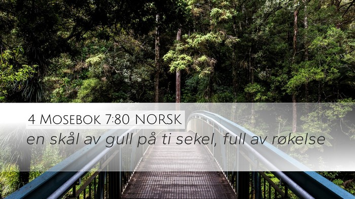 4 Mosebok 7:80 NORSK Desktop Wallpaper - en skål av gull på ti sekel, full av - Desktop Bible Verse Wallpaper