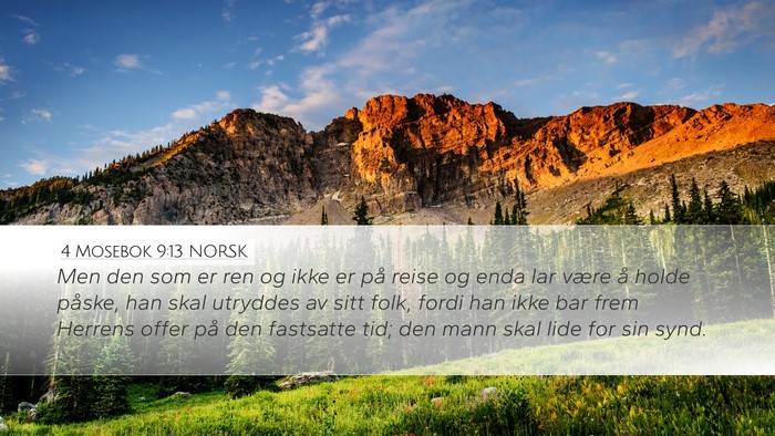 4 Mosebok 9:13 NORSK Bible Verse Image