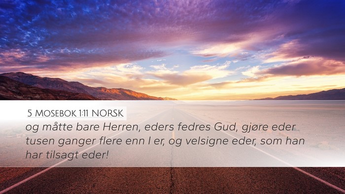 5 Mosebok 1:11 NORSK Bible Verse Image