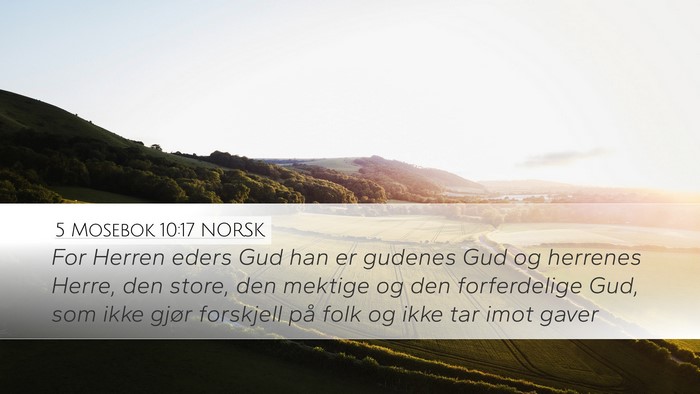 5 Mosebok 10:17 NORSK Bible Verse Image