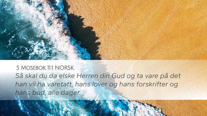 5 Mosebok 11:1 NORSK Bible Verse Image