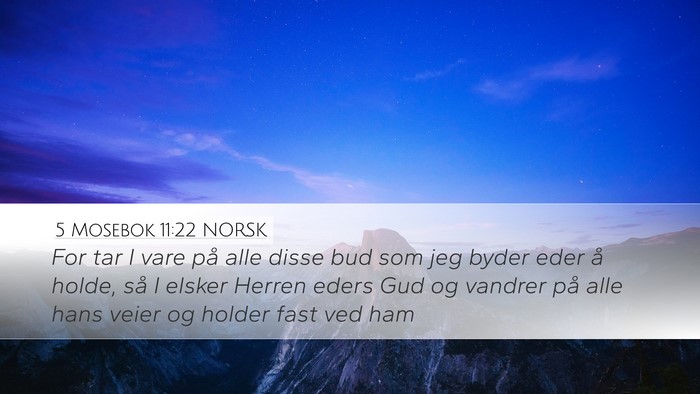 5 Mosebok 11:22 NORSK Bible Verse Image