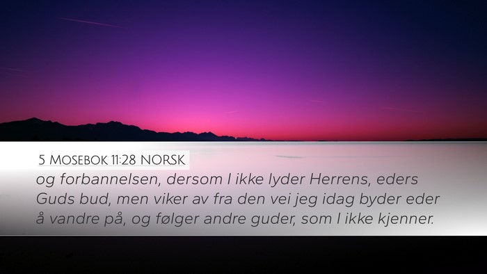 5 Mosebok 11:28 NORSK Bible Verse Image