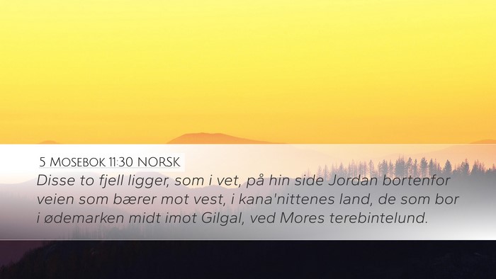 5 Mosebok 11:30 NORSK Bible Verse Image