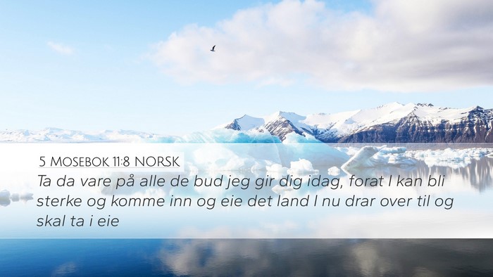 5 Mosebok 11:8 NORSK Desktop Wallpaper - Ta da vare på alle de bud jeg gir dig idag, - Desktop Bible Verse Wallpaper