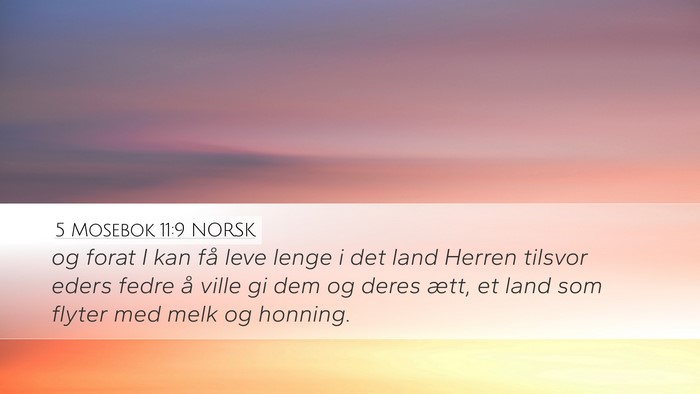 5 Mosebok 11:9 NORSK Bible Verse Image
