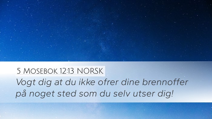 5 Mosebok 12:13 NORSK Bible Verse Image