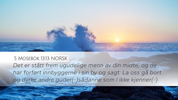 5 Mosebok 13:13 NORSK Bible Verse Image