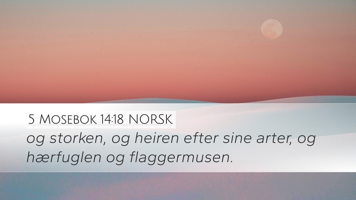 5 Mosebok 14:18 NORSK Desktop Wallpaper - og storken, og heiren efter sine arter, og - Desktop Bible Verse Wallpaper