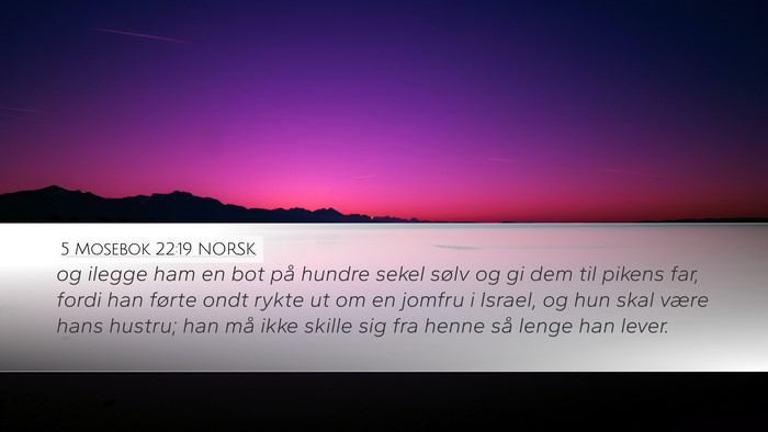 5 Mosebok 22:19 NORSK Bible Verse Image