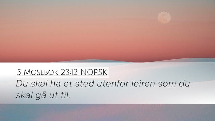 5 Mosebok 23:12 NORSK Desktop Wallpaper - Du skal ha et sted utenfor leiren som du skal gå - Desktop Bible Verse Wallpaper