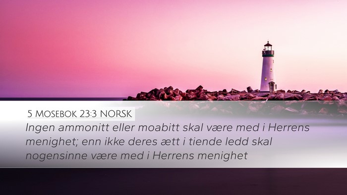 5 Mosebok 23:3 NORSK Bible Verse Image