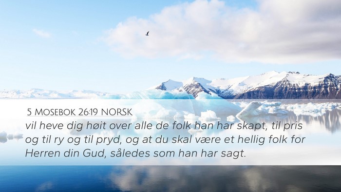 5 Mosebok 26:19 NORSK Bible Verse Image