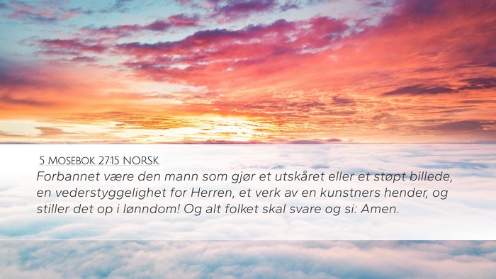 5 Mosebok 27:15 NORSK Bible Verse Image