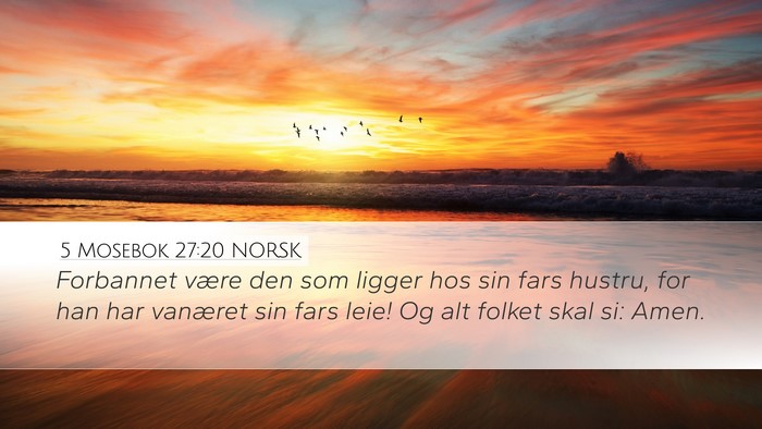5 Mosebok 27:20 NORSK Bible Verse Image