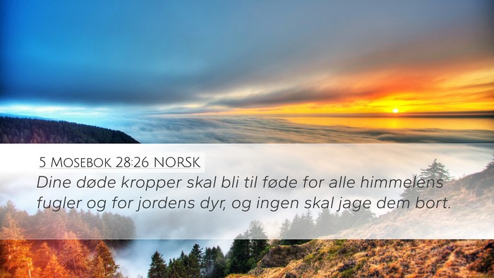 5 Mosebok 28:26 NORSK Bible Verse Image