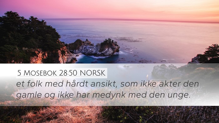 5 Mosebok 28:50 NORSK Bible Verse Image