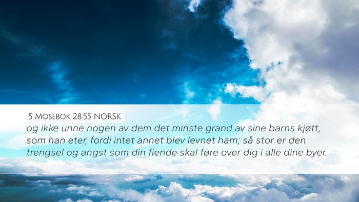 5 Mosebok 28:55 NORSK Bible Verse Image