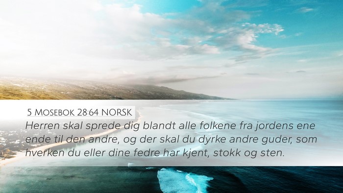 5 Mosebok 28:64 NORSK Bible Verse Image