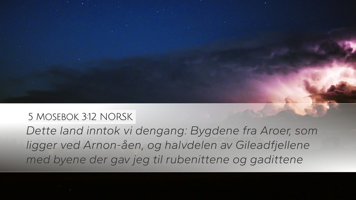 5 Mosebok 3:12 NORSK Bible Verse Image
