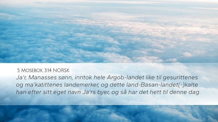 5 Mosebok 3:14 NORSK Bible Verse Image