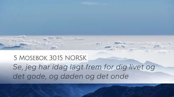 5 Mosebok 30:15 NORSK Bible Verse Image