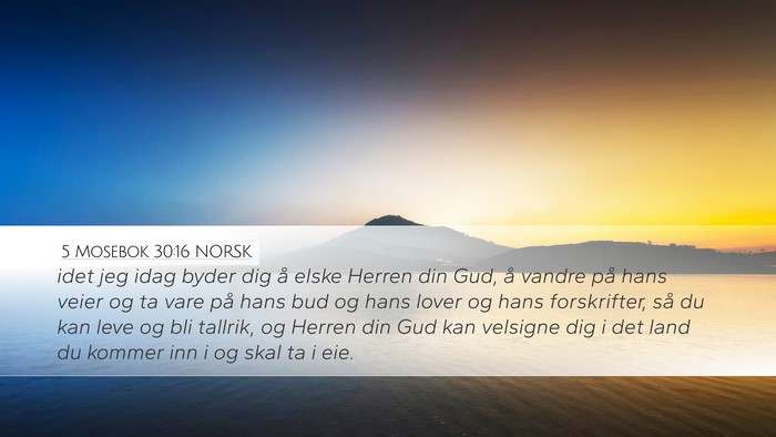 5 Mosebok 30:16 NORSK Bible Verse Image