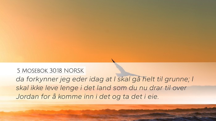 5 Mosebok 30:18 NORSK Bible Verse Image
