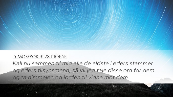 5 Mosebok 31:28 NORSK Bible Verse Image