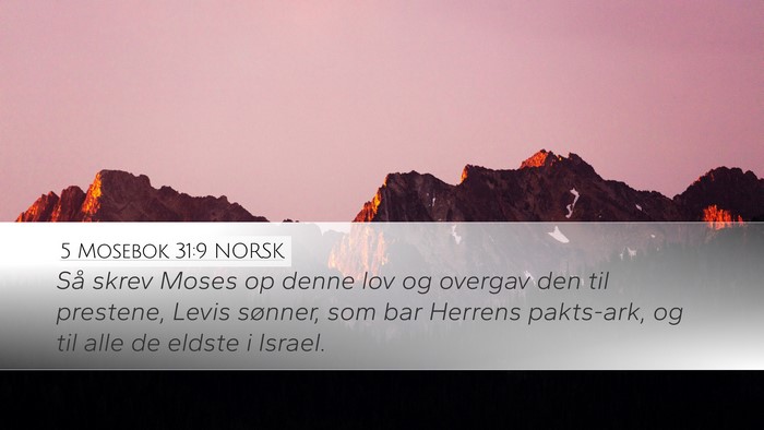 5 Mosebok 31:9 NORSK Bible Verse Image