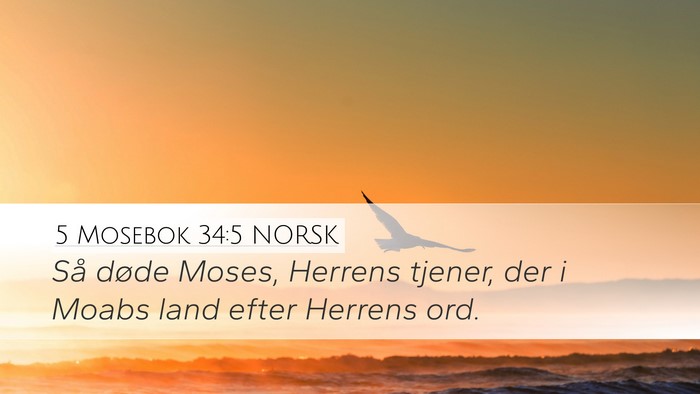 5 Mosebok 34:5 NORSK Bible Verse Image