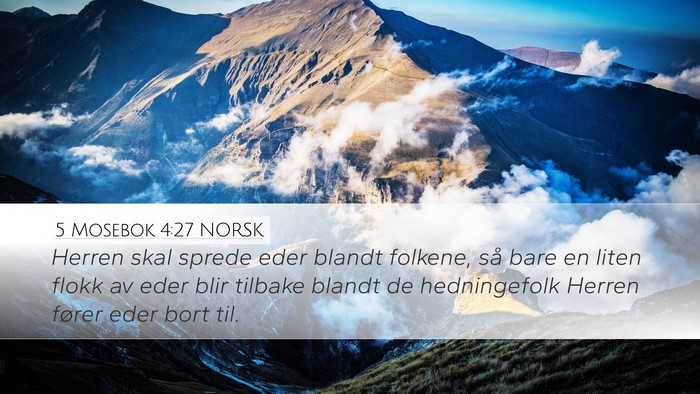 5 Mosebok 4:27 NORSK Bible Verse Image