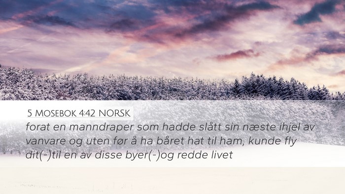 5 Mosebok 4:42 NORSK Bible Verse Image