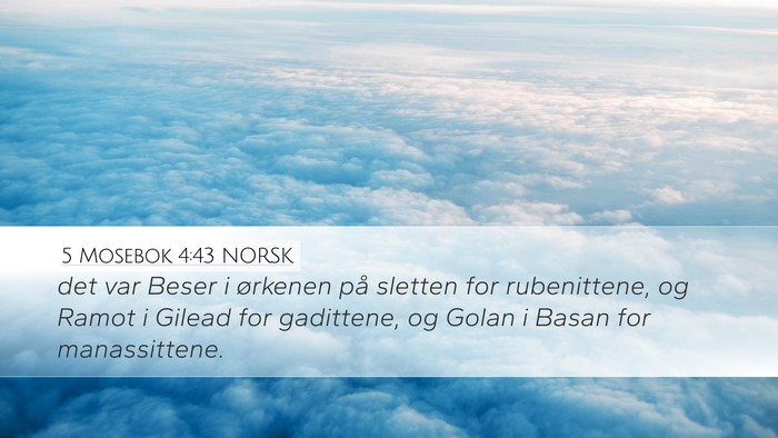 5 Mosebok 4:43 NORSK Bible Verse Image