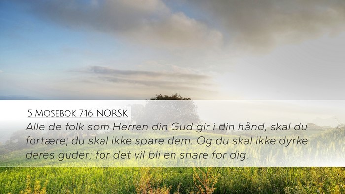 5 Mosebok 7:16 NORSK Bible Verse Image