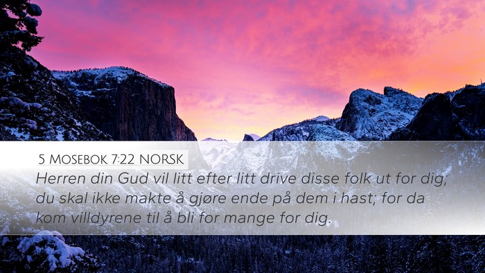 5 Mosebok 7:22 NORSK Bible Verse Image