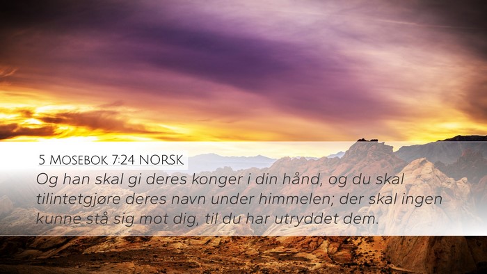 5 Mosebok 7:24 NORSK Bible Verse Image