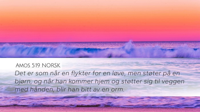 Amos 5:19 NORSK Bible Verse Image